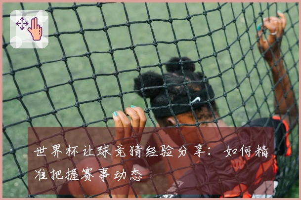 世界杯让球竞猜经验分享：如何精准把握赛事动态